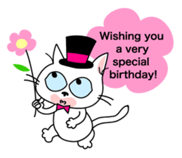 Communication of the cat / Greeting sticker #2293225