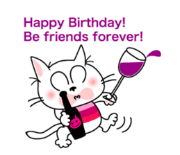 Communication of the cat / Greeting sticker #2293228