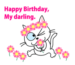 Communication of the cat / Greeting sticker #2293230