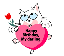 Communication of the cat / Greeting sticker #2293233