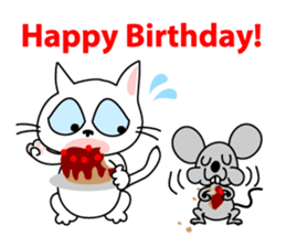 Communication of the cat / Greeting sticker #2293234