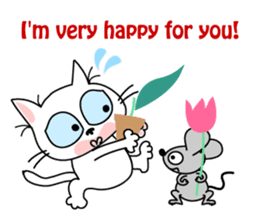 Communication of the cat / Greeting sticker #2293237