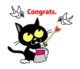 Communication of the cat / Greeting sticker #2293238