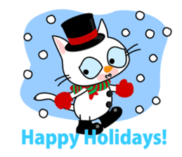 Communication of the cat / Greeting sticker #2293260