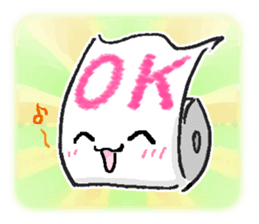 KAWAII Toilet paper sticker #2296946