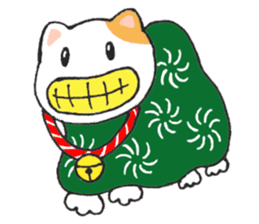 New Year greetings of cat sticker #2301270