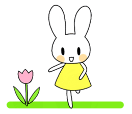 Fun rabbit sticker sticker #2301531