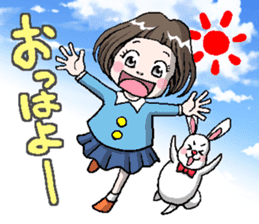 Rinko and Pinta of rabbit sticker #2302150