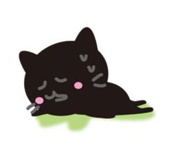 Happy! "Black" of "cat"! sticker #2302373