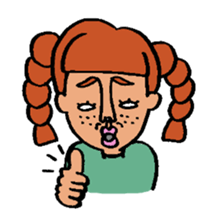 Ugly girl of sticker! sticker #2302589