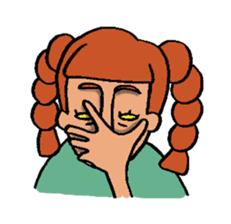 Ugly girl of sticker! sticker #2302592