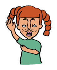 Ugly girl of sticker! sticker #2302594