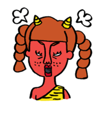 Ugly girl of sticker! sticker #2302620