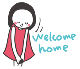 Black hair girl_meeting sticker #2302831