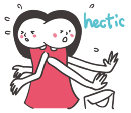 Black hair girl_meeting sticker #2302843