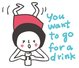 Black hair girl_meeting sticker #2302853