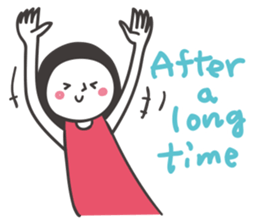 Black hair girl_meeting sticker #2302859