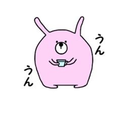 Rabbit and bear. sticker #2303684