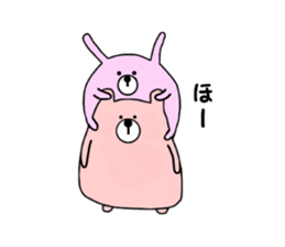 Rabbit and bear. sticker #2303694