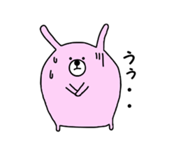 Rabbit and bear. sticker #2303695