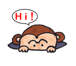 Poker face monkey sticker #2305784