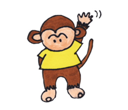 Poker face monkey sticker #2305785