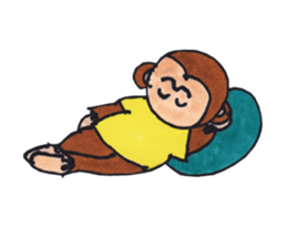 Poker face monkey sticker #2305788