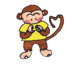 Poker face monkey sticker #2305789
