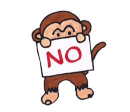 Poker face monkey sticker #2305791