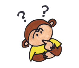 Poker face monkey sticker #2305792