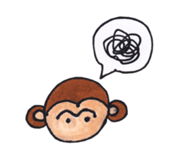 Poker face monkey sticker #2305793