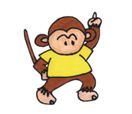 Poker face monkey sticker #2305794