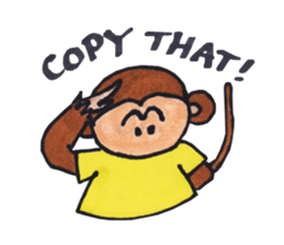 Poker face monkey sticker #2305795