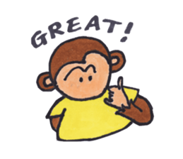 Poker face monkey sticker #2305796