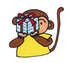 Poker face monkey sticker #2305797