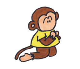 Poker face monkey sticker #2305798