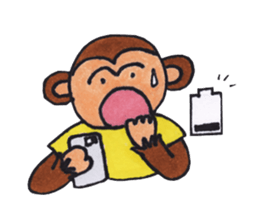 Poker face monkey sticker #2305799