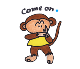 Poker face monkey sticker #2305800