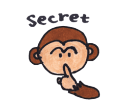 Poker face monkey sticker #2305802