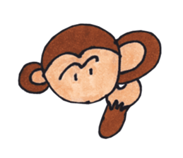 Poker face monkey sticker #2305803