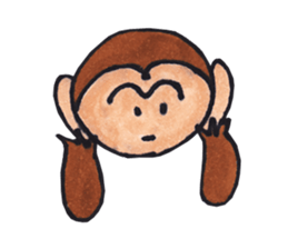 Poker face monkey sticker #2305804