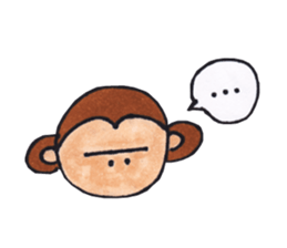 Poker face monkey sticker #2305807
