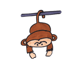 Poker face monkey sticker #2305811