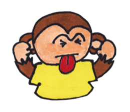 Poker face monkey sticker #2305812