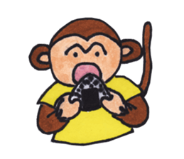 Poker face monkey sticker #2305815