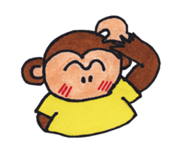 Poker face monkey sticker #2305818