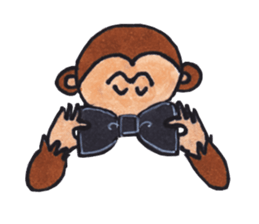 Poker face monkey sticker #2305819