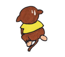 Poker face monkey sticker #2305820