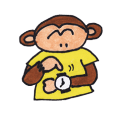 Poker face monkey sticker #2305821