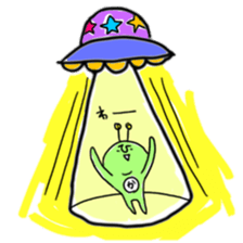 Green Martians sticker #2306271